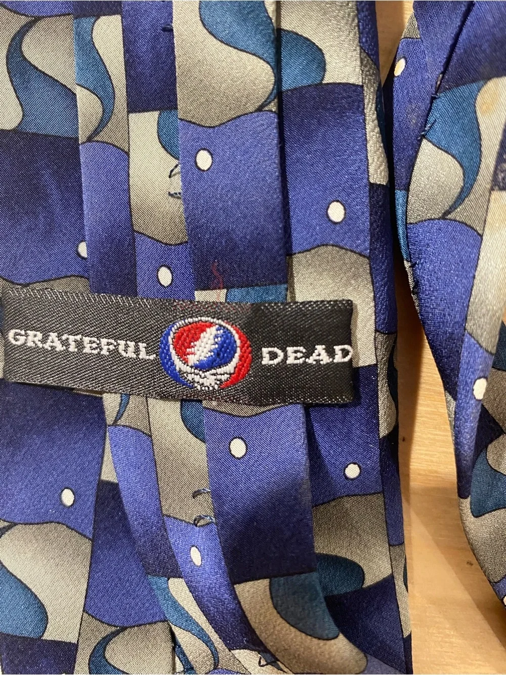 Grateful Dead Blue and Light Blue Geometric Tie (RO)